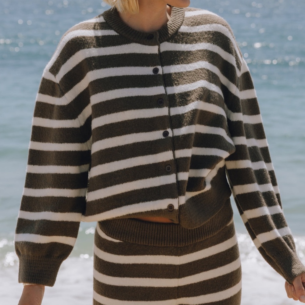 Daily Drills Striped Cardigan and Pants set